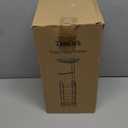 TomCare Toilet Paper Holder Stand with Storage Shelf Tissue Paper Roll Dispenser Free Standing 4 Raised Feet Toilet Paper Storage Metal Bathroom Organizers and Storage (Silver Grey)