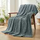 Horaldaily Solid Color Grey Faux Fur Throw Blanket 50x60 | All Season Using Ultra Soft Fuzzy Plush Cozy Non-shedding 3D Textured Blanket for Couch Sofa Bed, Ideal Gift for Kids Adults