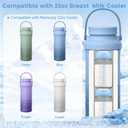 4 Pack 10oz Wide-mouth Breastmilk Storage Bottle for Momcozy 22oz Portable Breast Milk Cooler, Pumping Storage Containers Compatible with Spectra S1/S2/9 Plus/SG/Motif Luna (4PC/Blue Lids)