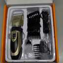 oneisall Dog Clipper Low Noise, Dog Grooming Kit with Rechargeable, Pet Shaver Cordless Electric Quiet Hair Clipper Set for Dogs Cats Pets（Gold）