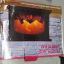 Electric Fireplace Lantern with Realistic LED Flame Effect, USB Battery Powered, Decorative Indoor and Outdoor Fireplace Light, Perfect for Christmas and Home Decor (No Heater Function)