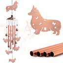 Dachshund Wind Chimes - Christmas Decorations,Garden Gifts for Women,Patio & Nursery, Memorial Day Gifts for Mom/Wife/Daughter, Whimsical Yard Decorations with Soothing Tones
