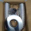 Pellet Stove Fresh Air Intake Kit, 2 "x 60" Pellet Stove Pipe, External Breathable Rain Cover and Screw Hose Clamps