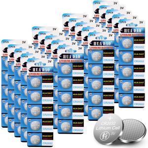 CR2032 Lithium Button Battery, 230mAh 3 Volt Coin Battery, Coin Button Cell 25 PCS in Original Package (100PCS)