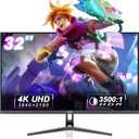 LXZ 32" 4K Monitor UHD 3840 x 2160, VA Panel, AMD FreeSync Premium, 178 Viewing Angle, 100% sRGB, 3500:1 Contrast Ratio, Compatible with Wall mounting 75 x 75MM