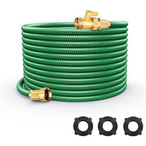 Non-Expanding Garden Hose 100ft, Flexible Weather-resistance Water Hose with 3/4" Solid Leakproof Connector, Knot-free & Anti-cracking & Durable Garden Hoses for Outdoor Watering Cleaning