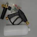 Car Wash Foam Cannon, High-Pressure Washer Gun with Foam Cannon, 1/4 Quick Connector, 5 Nozzles, Compatible with M22-14mm Inlet