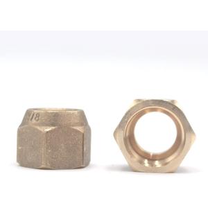 HANSUM 5/8 Swivel Female Male Union Flare Nut Mini Split Adapter SAE 45 Degree Flares Fitting Brass Cap for Line Set Tube Connector Compression Fitting Metal Coupling Copper Pipe (5/8,2packs)