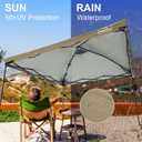 KAMPKEEPER Replacement Top Pop Up Canopy Tent Cover Roof with Air Vent and Adjustable Elastic Strap, Polyester UV Waterproof for Outdoor Garden Patio Sun Shade(Top Only) (Khaki, 10x10FT)