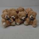 Jenaai 8 Pack 10 Inch Bear Stuffed Animals Bulk Cute Soft Christmas Stuffed Bear Plush Toys with Plaid Bows Sleeping and Playing Toys for Kids Girls Boys Birthday Wedding Baby Shower(Black, White)