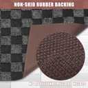 Runner Rug 2 ft x 6 ft Carpet Runners, Indoor/Outdoor Hallway Kitchen Entryway Bedroom Area Rugs with Non-Slip Rubber Backing, Garage mat, Checkered Black, Custom