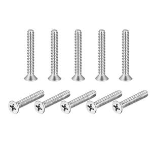 uxcell 10#-24x1-1/4" Flat Head Machine Screws Phillips 304 Stainless Steel Bolts 20pcs