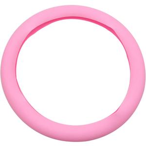 uxcell Auto Universal 32cm Dia Pink Elastic Silicone Anti-Slip Steering Wheel Cover Sweatproof Protector Easy Installation for Car Suvs Trucks