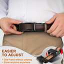 BULLIANT Mens Ratchet Belt,Leather Adjustable Slide Belt For Gift Mens Dress Casual 1 3/8",Size Adjustable (Brown)