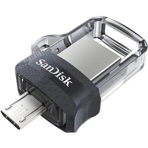 SanDisk 256GB Ultra Dual Drive m3.0 for Android Devices and Computers - microUSB, USB 3.0 - SDDD3-256G-GAM46, Black
