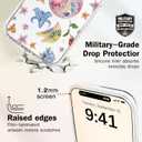 for iPhone 16 Case [Military-Grade Drop Protection/Whimsical Soft TPU Protective/Camera Protection/for Women & Girls]-Glam Disco Floral Collage Art