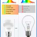 Amber Sleep Light Bulbs Dimmable, Blue Light Blocking, A15 E26 5W(40 Watt Equivalent) Dim Light Bulb,1800K Warm Light Bulbs for Healthy Sleep, Bedroom, Kids Room, 4-Pack