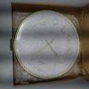 Wall Clock 12 Inch Non-Ticking Silent Modern Simple Style Round Decor Clock Gold Stereoscopic Dial Quartz Wall Clocks for Home/Office/School/Living Room/Bedroom/Kitchen