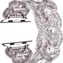 VIQIV Bling Bands Compatible with Apple Watch Ultra Band 38mm 40mm 41mm 42mm 44mm 45mm 49mm Iwatch Series SE 9 8 7 6 5 4 3 2 1, Diamond Rhinestone Stainless Steel Metal Bracelet Wristband Strap for