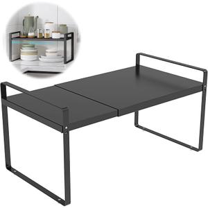 Expandable Cabinet Shelf Organizer RackKitchen Cabinet Shelves 11 Inch DeepAdjustable Storage ShelvesPantry Shelf(1 Pack)
