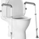 Toilet Safety Rails Medical Steel Sturdy Toilet Handle Height-Adjustable Leg Provides Support for Seniors, Disabled and Pregnant Women