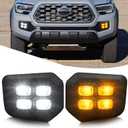 Daytime Running Lights Drl Fog Light for Toyota Tacoma 2016-2023 Tacoma Turn Signal Fog Lights Assembly (16-23Fog Led)