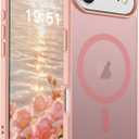 SUPFINE Magnetic for iPhone Air Case (Compatible with MagSafe)(Military Grade Drop Protection) Slim Translucent Matte Shockproof with Anti-Fingerprint Phone Cover for 17 Air,Pink