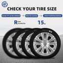 15 Inch Gloss Silver Hubcaps for 2016-2022 Toyota Prius, 2017-2022 Prius Prime, 2020-2024 Corolla Hybrid LE, Fits OEM Alloy Wheel 42611-47441, Direct Replacement Wheel Covers, 4-Pack