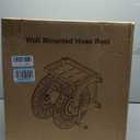 GOFORWILD Metal Decorative Wall Mount Hose Reel - Heavy Duty, Leak-Proof Connection, Holds 200ft x 5/8 Hose, Bronze Finish, Easy Assembly