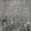 100 Pcs Christmas Tree Decoration Crystal Ornaments Hanging Snowflake Icicle Drop Crystal Christmas Ornaments for Tree Winter Wonderland Party Supplies (Clear)