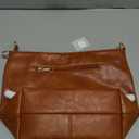 Hobo Bags Vegan Leather Crossbody Bag Guitar Strap Shoulder Purses with Zipper Handbags for Women (Brown)