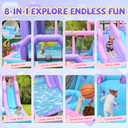 Anypool 8 in1 20Ftx12Ft Inflatable Water Slide with 17.9ft Long Slide Backyard Bounce House for Kids, Water Slides Park with 2 Inflatable Bodyboards for Ages 3-10, Includes 650W Blower