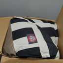 Majestic Pet Stripes Rectangle Medium Dog Bed Washable  Non Slip Comfy Pet Bed  Dog Crate Bed with Removable Washable Cover  Dog Kennel Bed for Sleeping, Polyester Fiber, Medium, Black