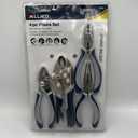 Allied 4pc Pliers 6” Slip Joint, 6”Long Nose, 6”Diagonal, 7” Locking Non-Slip