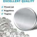 300 PCS Button Maker Supplies 58mm/2.28 inch Button Supplies, 100pcs Rust-Proof Metal Cover & Dutch Pin Back Cover & Clear Films for DIY Pin Badge Machine