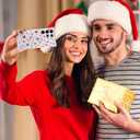 Clear for Samsung Galaxy S23 Ultra Christmas Case,Crystal Soft TPU Anti-Drop Shockproof Protective Cover/Love Heart Happy New Year Phone Case for Samsung Galaxy S23 Ultra Women (hearts and stars)