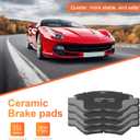 SUPLABEL-Rear Brake Pads Compatible with Cadillac CTS SRX Chevrolet Camaro Saab 9-4X, Ceramic Brake Pads w/Hardware Replacement