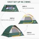 Camping Tent 2-4 Person, Waterproof Windproof Tent with Rainfly Easy Set up-Portable Dome Tents for Camping