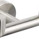 NearMoon Bathroom Double Towel Hook- SUS304 Stainless Steel Robe Towel Holder, Heavy Duty Double Coat Hook for Bathroom Livingroom Kitchen Wall Mounted (Brushed Nickel-U, 2 Pack)