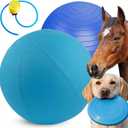 25-Inch Herding Ball for Dogs Horse with Cover.Dual Layered Herding Dog Ball for Australian Shepherds with Hand Pump for Play, Blue
