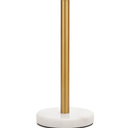 Gold Paper Towel Holder Countertop with Heavy Weighted Marble Base, Papertowel Holder for Kitchen Bathroom, Modern Decorative Standing Paper Towel Roll Holders (Brushed Gold, White Natural Marble)