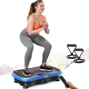AXV Vibration Plate Fitness Platform Exercise Machine Vibrating Shaking Full Body Shaker Workout Vibrate Stand Shake Board Sport for Weight Loss Fat Burner for Gym Home Office