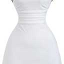 GORGLITTER Women's Strapless Tube Mini Dress Graduation Summer Party Prom Formal Cocktail Elegant Backless Sundresses, M