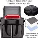 BAGLHER Heavy Duty Kitchen Mixer Cover for 6-8 Quart Stand Mixers, 2-in-1 Shoulder & Hand Carrying Case with Accessory Pockets (15x10.5x17, Grey), Large Fits for 6-8 Quart