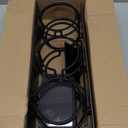 Magnetic Cup Holder for Fridge, Aufworld Tumbler Organizer Fits 20/30/40 oz Stanley Cups, Accessory Storage with Lid & Straw Holder, Space-Saving Storage Rack for Kitchen Fridge (Black-Cup Holder Set)