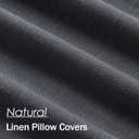 ANRODUO Pack of 2 Decorative Linen Pillow Covers Dark Gray Neutral Farmhouse Boho Soild Cushion Case Soft Accent Pillowcase for Couch Sofa Bedroom Living Room Summer Home Decor 22 x 22 Inch