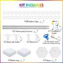 Balloon Column Stand Kit, Set of 2,6.7Feet Height Adjustable Balloon Tower Pillar with Reusable Metal Telescopic Design with base for Birthday arch, Wedding, Graduation Party Decoration Event