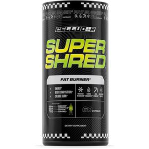 Cellucor Super Shred Fat Burner | Thermogenic Power & High Stimulant Energy | 60 Capsules (EXP 09/30/26)