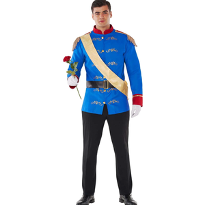 Morph Prince Charming Costume for Men – Royal Jacket, Sash & Belt – Adult Prince Outfit for Halloween, Parties & Events, XL