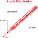 36 Colors Extra Fine Tip Paint Markers Pens, Premium Acrylic Paint Pens For Rock Painting, Canvas, Wood, Glass, Ceramic, Fabric, Acrylic Markers Set for Painting Supplies